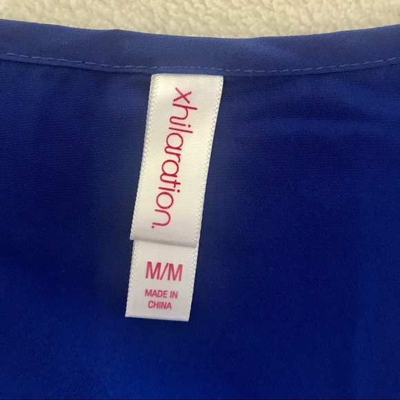 Xhileration pleated indigo blouse - Picture 5 of 5